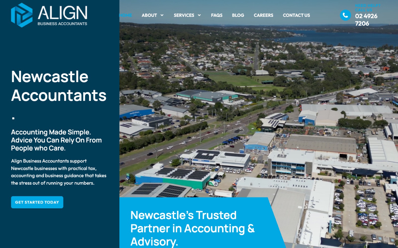 Align Business Accountants: Jezweb website