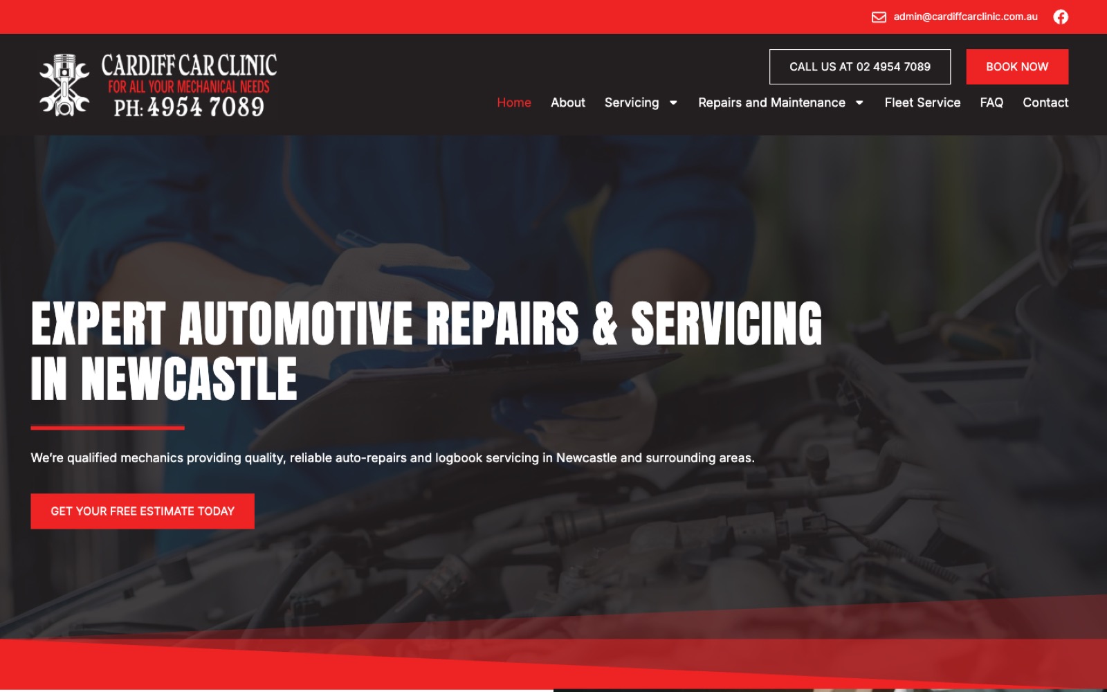 Cardiff Car Clinic: Jezweb website