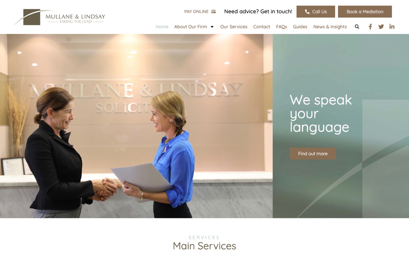 Mullane & Lindsay: Jezweb website