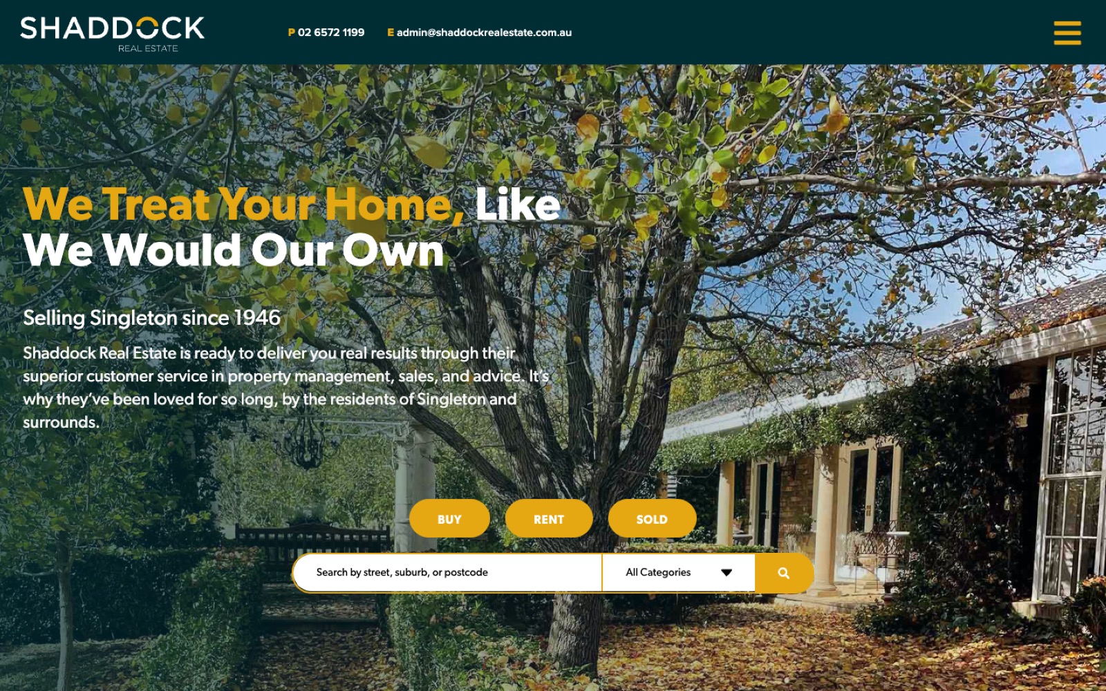 Shaddock Real Estate: Jezweb website