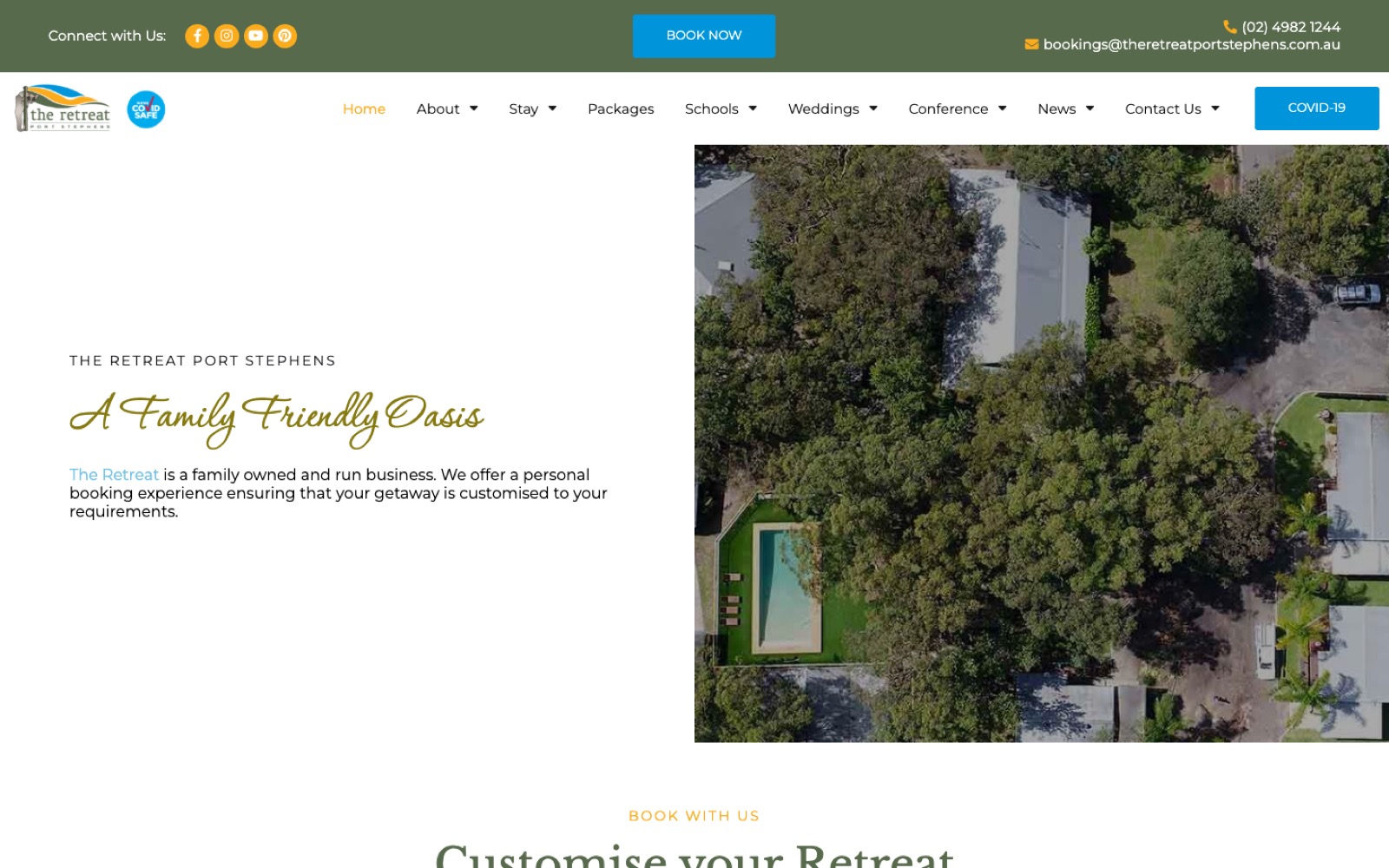 The Retreat Port Stephens: Jezweb website
