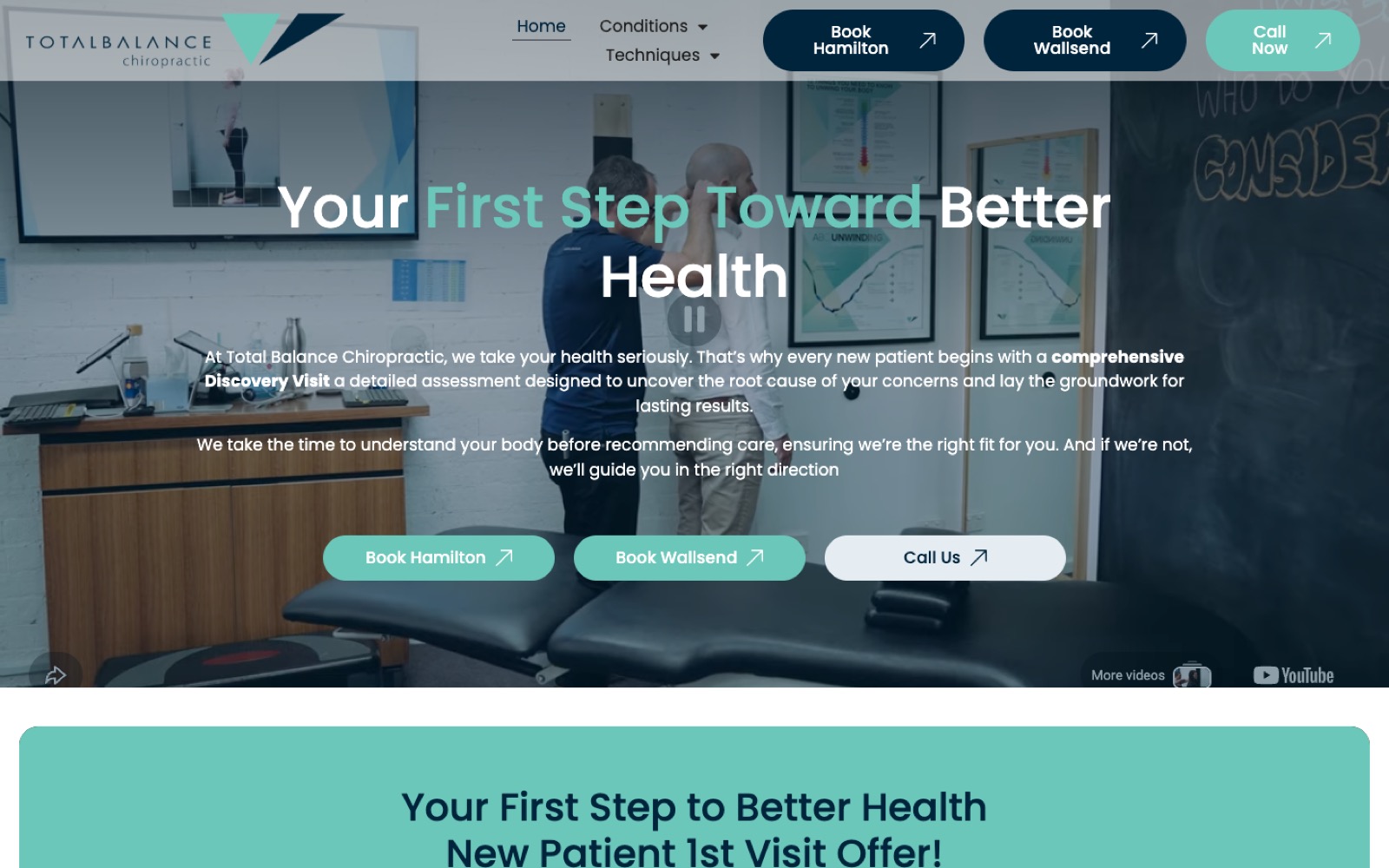 Total Balance Chiropractic: Jezweb website